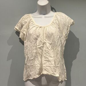 Apiece Apart Cream Cotton Blouse Size 4